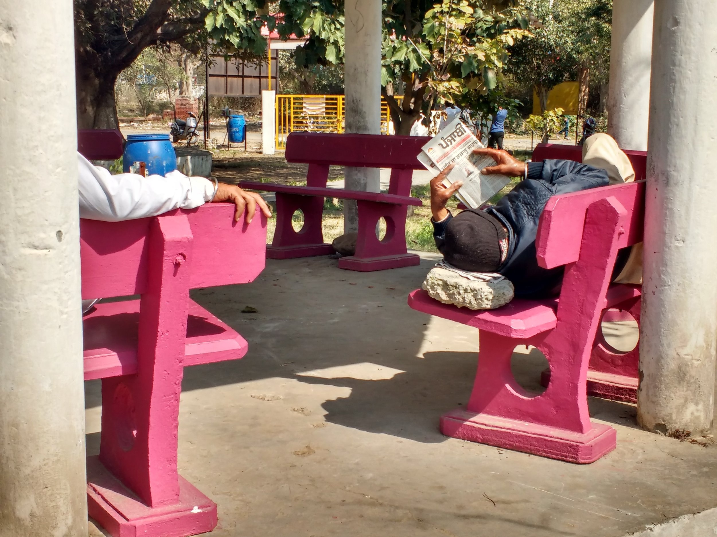 For many of the senior citizens adjoining the nearby colonies, the park area provides an important leisure place