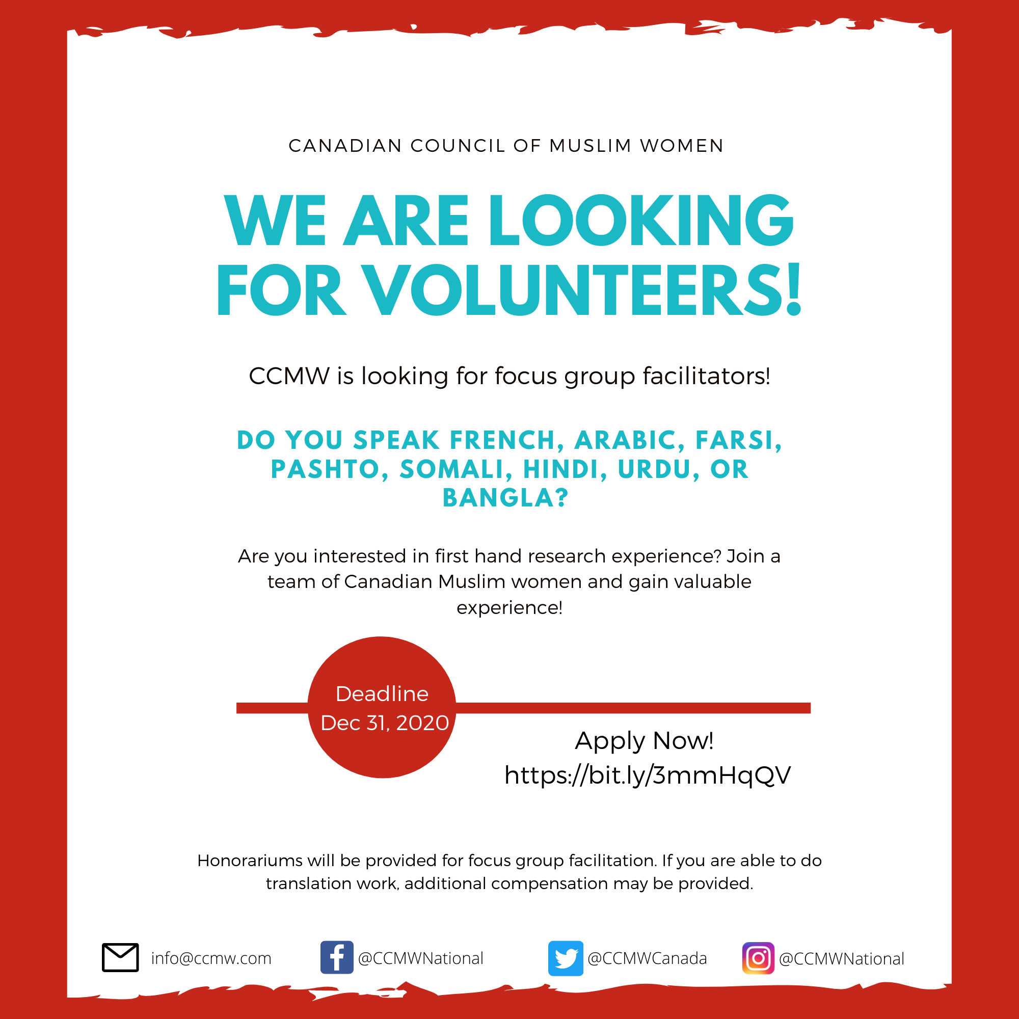 Looking for Volunteers Flyer