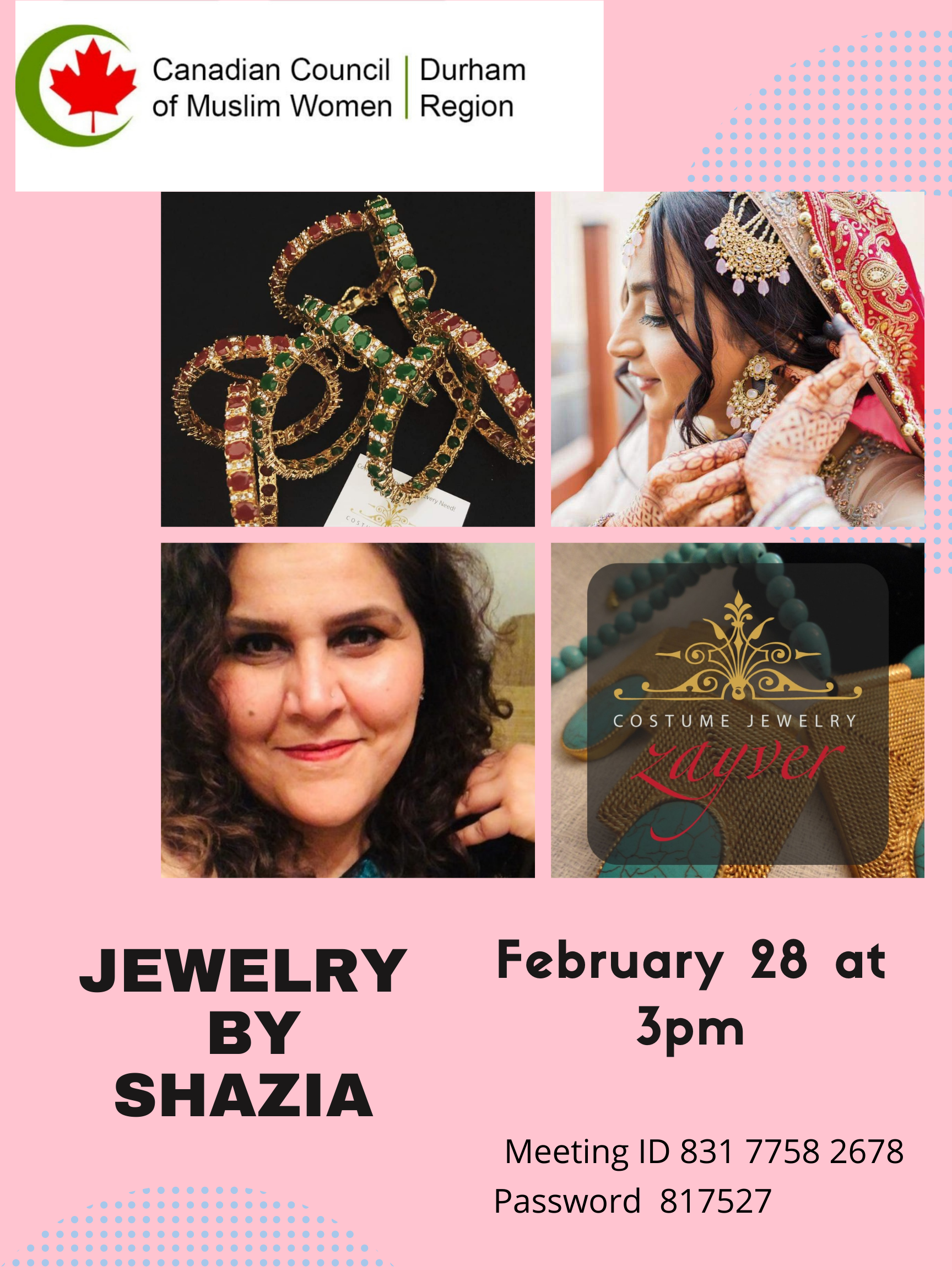 Jewelry by Shazia. Watch the Recording.