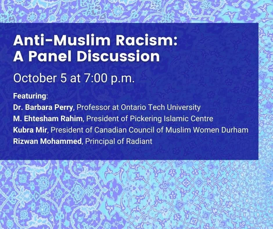 CCMW Durham President Kubra Mir at Anti-Muslim Racism Panel Discussion