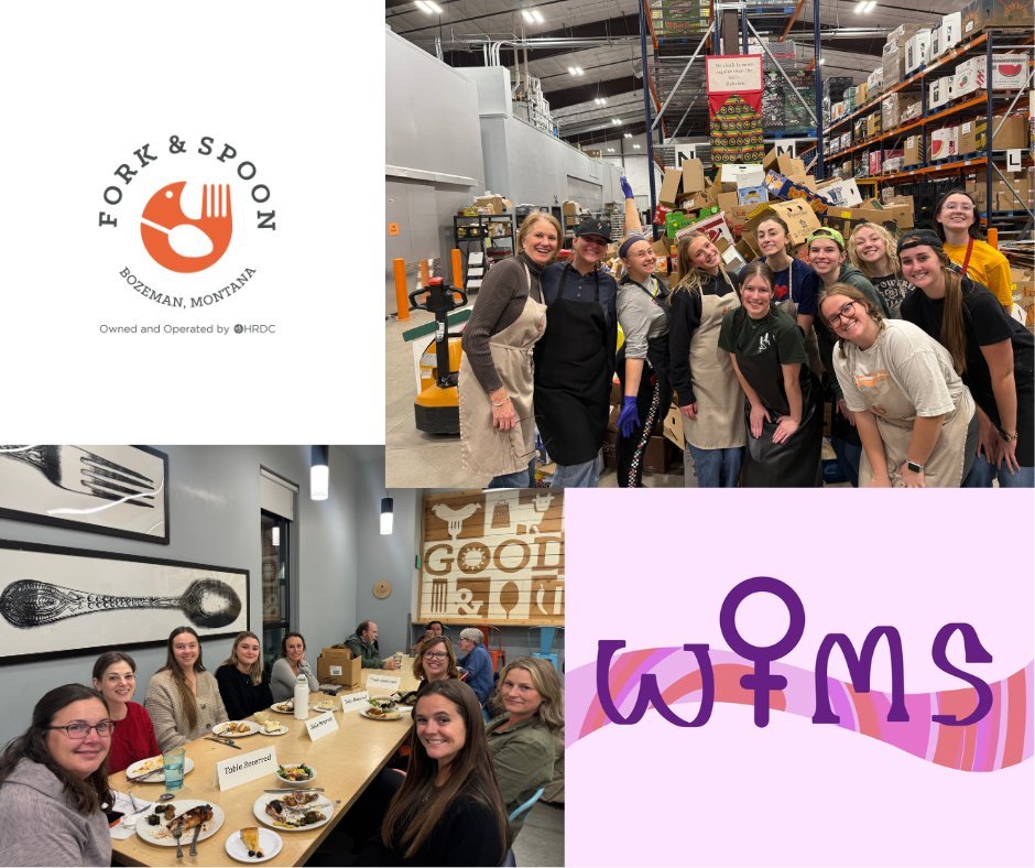 At Fork &amp; Spoon on Thursday it was definitely a night of lovely women! @msuwims, Women in Math and Stats served 180 meals with efficiency, smiles &amp; compassion!
@womenwhowinebozeman came in for dinner adding to our wonderfully busy night. @pie