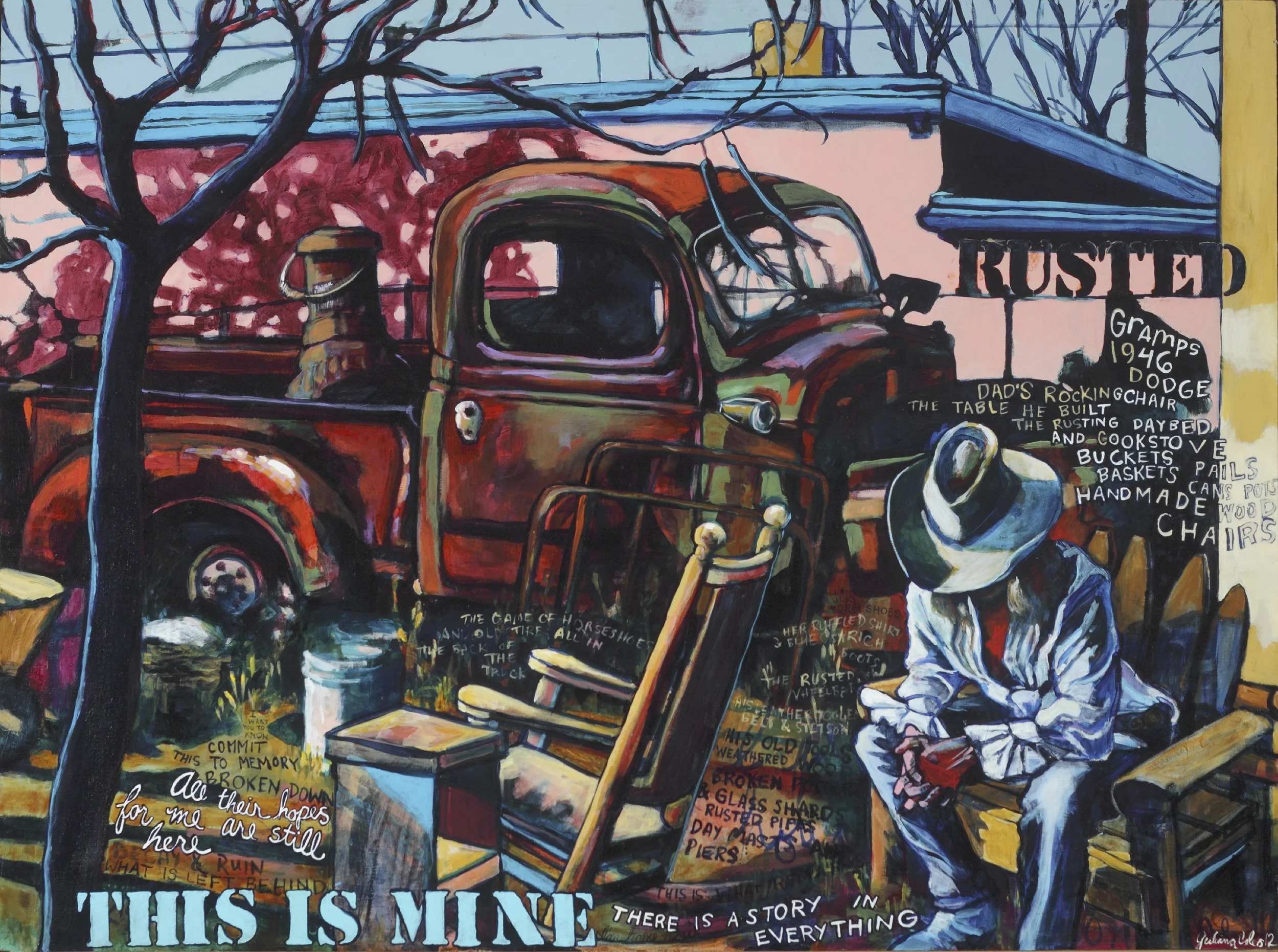 This is Mine, Acrylic on Wood Panel, 36" x 48", $6500.