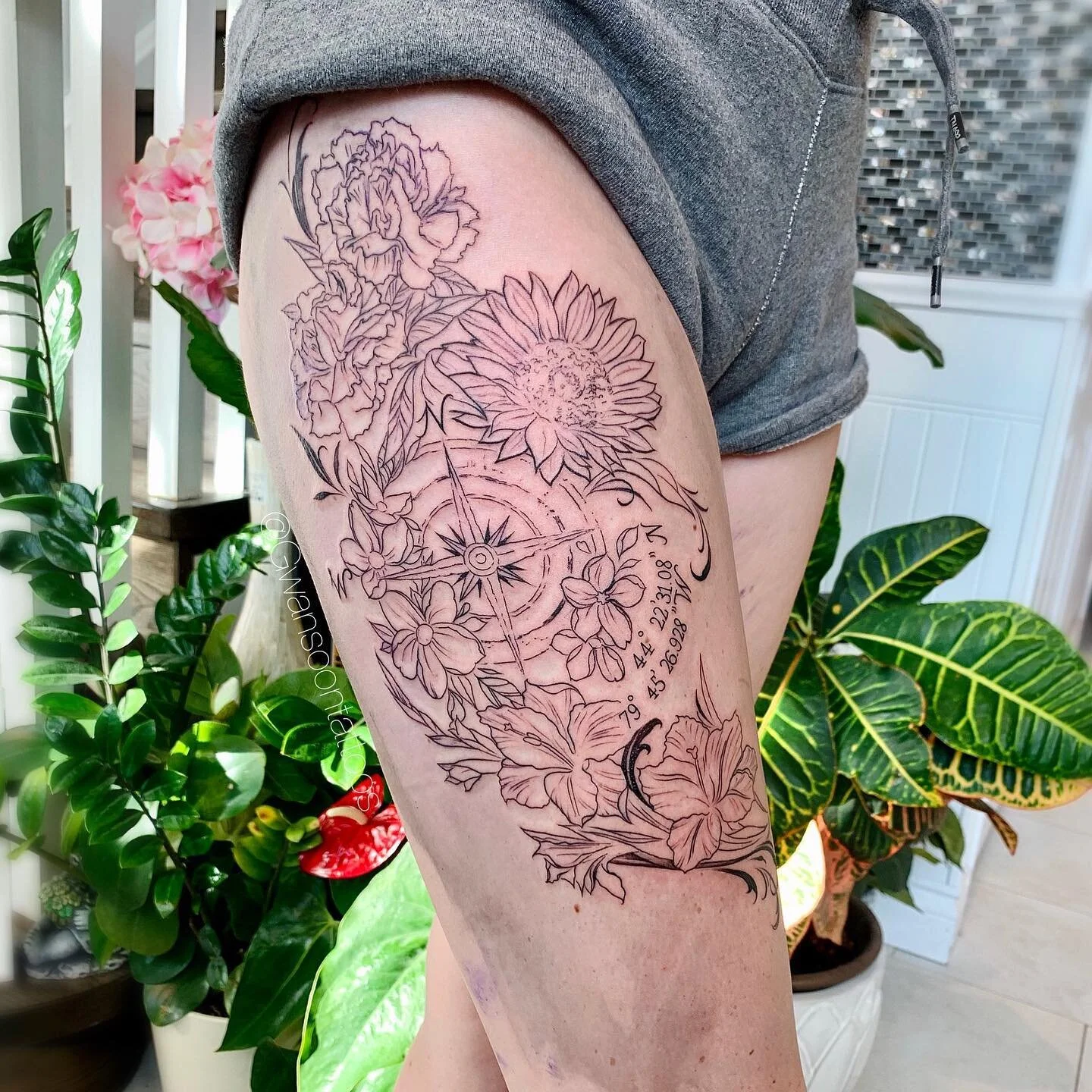 Custom floral leg piece in progress 🌸 &mdash;&mdash;&mdash;&mdash;&mdash;&mdash;&mdash;&mdash;&mdash;&mdash;&mdash;&mdash;&mdash;&mdash;&mdash;&mdash;&mdash;&mdash;
Follow us @gwansoontattoos ✍🏼
&mdash;&mdash;&mdash;&mdash;&mdash;&mdash;&mdash;&mdash;&mdash;&mdash;&mdash;&mdash;&mdash;&mdash;&mdash;&mdash;&mdash;&mdash;
☎️ 1-416-909-9055
📩 info@gwansoonleetattoo.com
🖥 www.gwansoonleetattoo.com
&mdash;&mdash;&mdash;&mdash;&mdash;&mdash;&mdash;&mdash;&mdash;&mdash;&mdash;&mdash;&mdash;&mdash;&mdash;&mdash;&mdash;&mdash;
.
.
.
.
.
#gwansoontattoos#tattooofinstagram#blackandgrey#tattooaddict#tattooartwork#tattoooftheday#tattoolife#tattoomodel#tattoostyle#skinart#tattooideas#tattooart#tattooworld#tattoolove#tattooinspiration#torontoart#torontoartist#mississauga#toronto#brampton#torontotattoo#mississaugatattoo#tatuaje#tattooidea#femaleartist#legtattoo#flowertattoo#floraltattoo#sexytattoo#compasstattoo