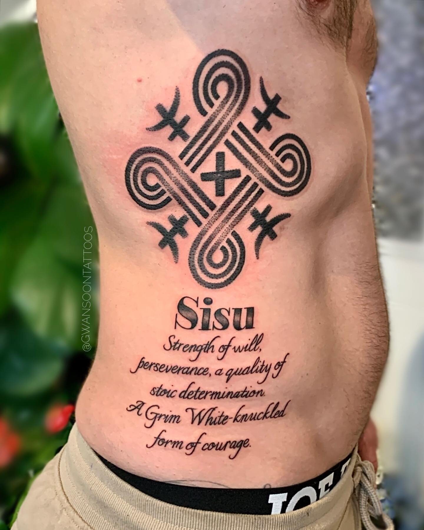 This is a Finnish symbol called Sisu. It represents extraordinary determination in the face of extreme adversity, and courage - which he definitely had! 👏🏼 Thanks Dave _________________________________________________ 

Follow us @gwansoontattoos ✍