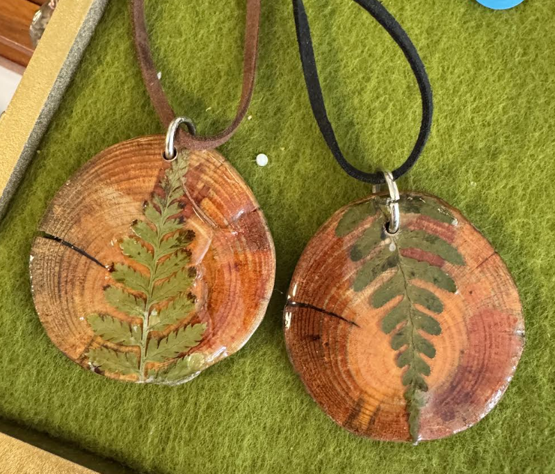 SOLD OUT! Flat wooden fern necklace