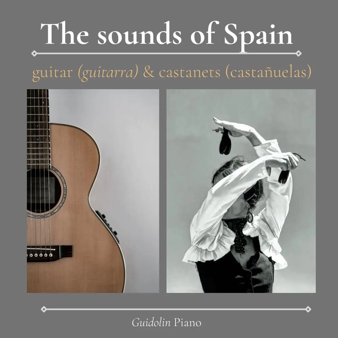 The guitar and castanets are part of what create the unique Spanish sound. In Spanish piano literature, you can often hear the strains of a guitar or the rhythms of the castanets imitated in the left hand.
.
In the Studio we have been trying our hand