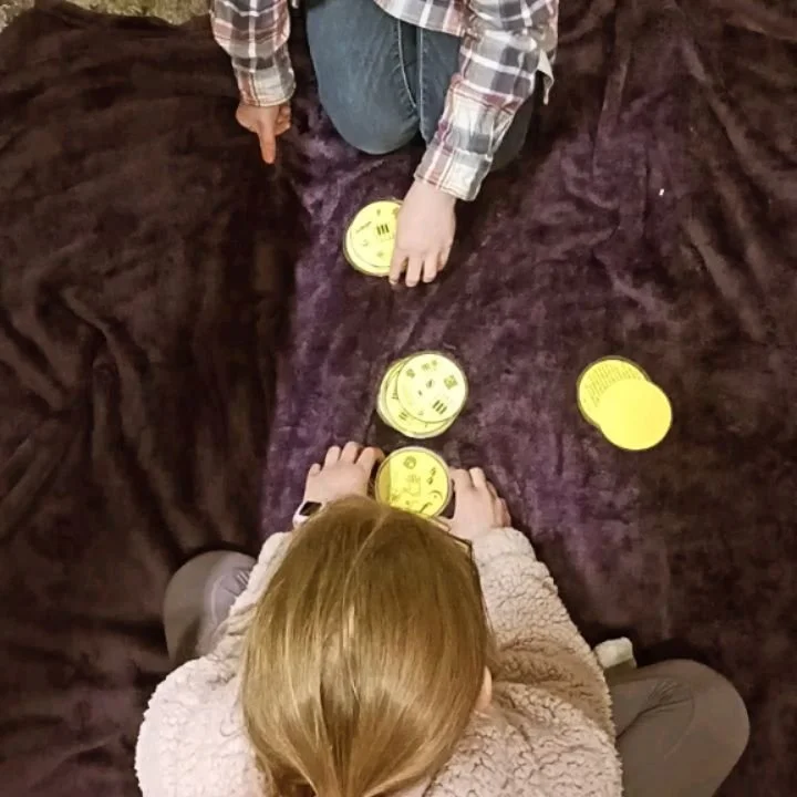 These two giggly students enjoyed a shared lesson today ("buddy lesson") where they practiced their performance skills. We had enough time to get in a game of music bingo and spot-it. 
.
Practicing on your own is necessary for progress, but