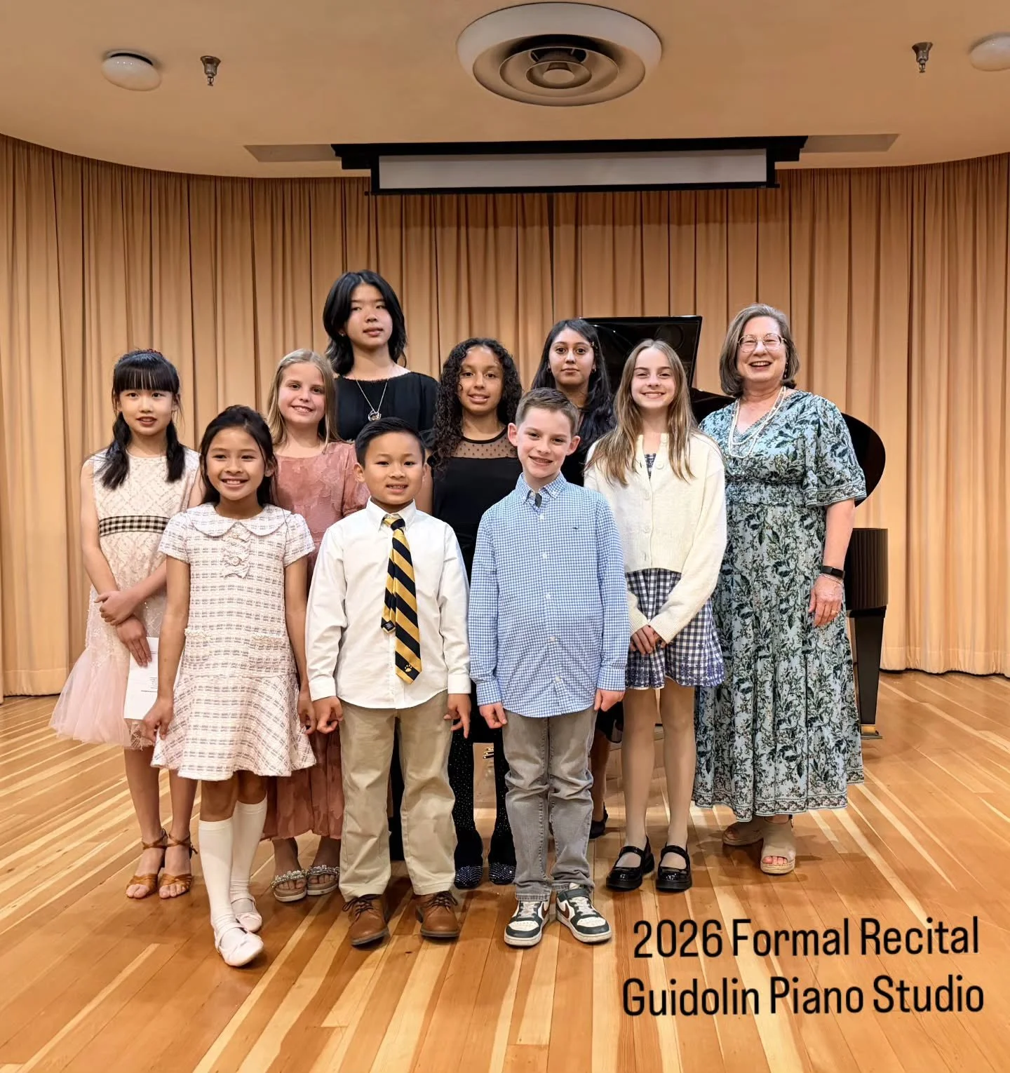Congratulations to all the students on a job well done at our Formal Recital! This annual event is an opportunity for the students to demonstrate their progress and to celebrate their accomplishments. 
.
Thanks to Nicole Cozby for serving as the stud