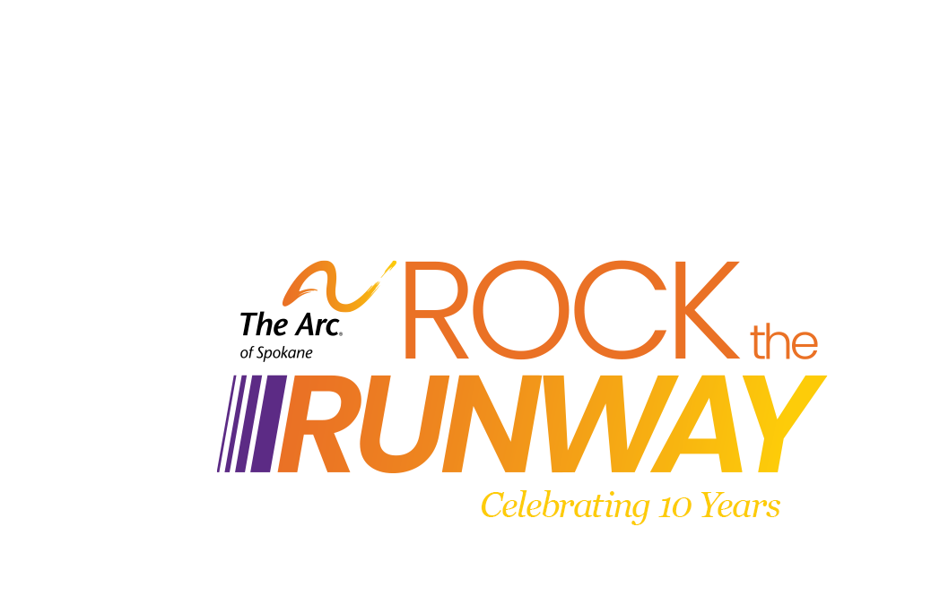 Rock the Runway logo on a white background. The words "celbrating 10 years" is under the logo