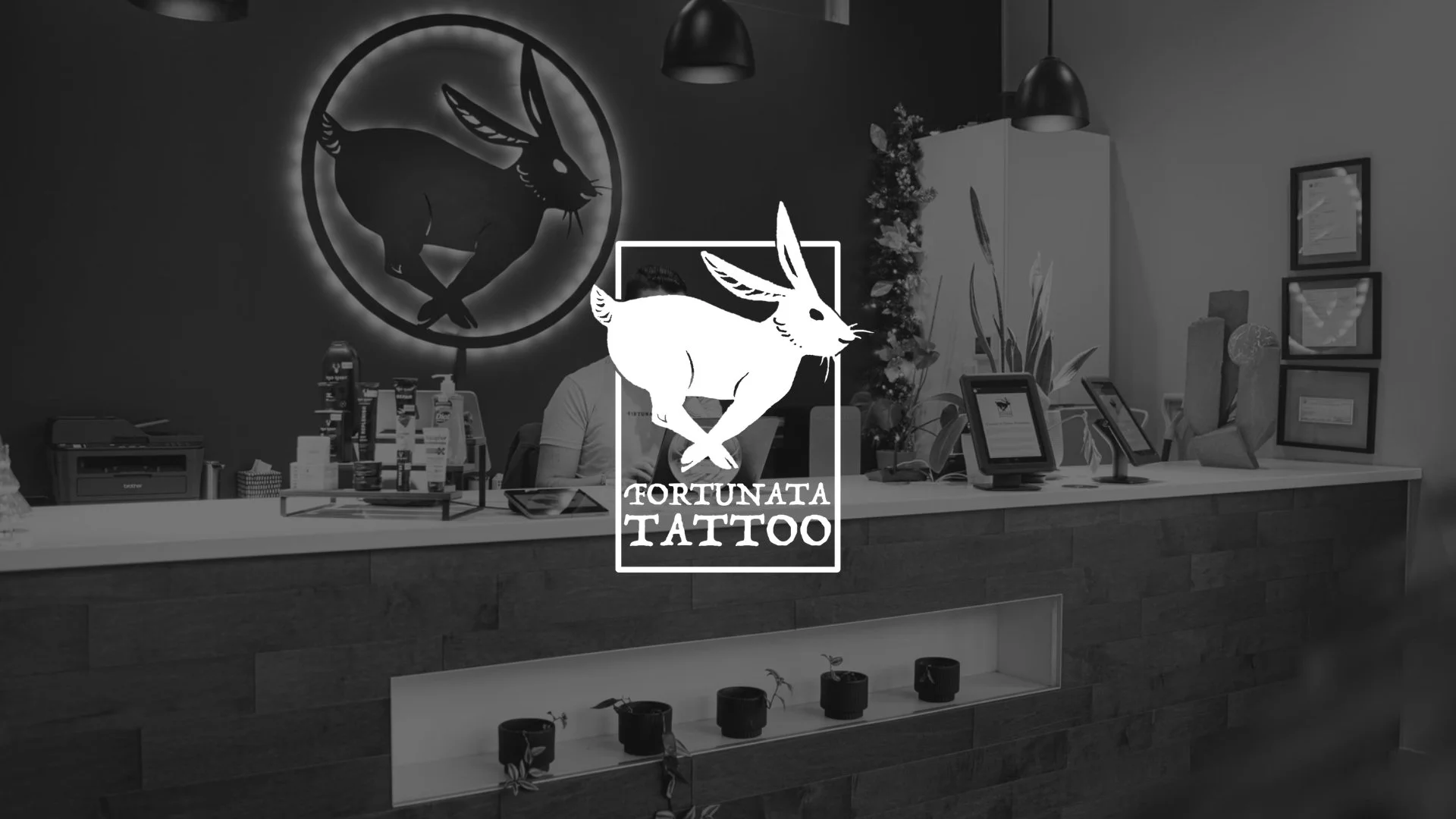 The front desk of Fortunata Tattoo