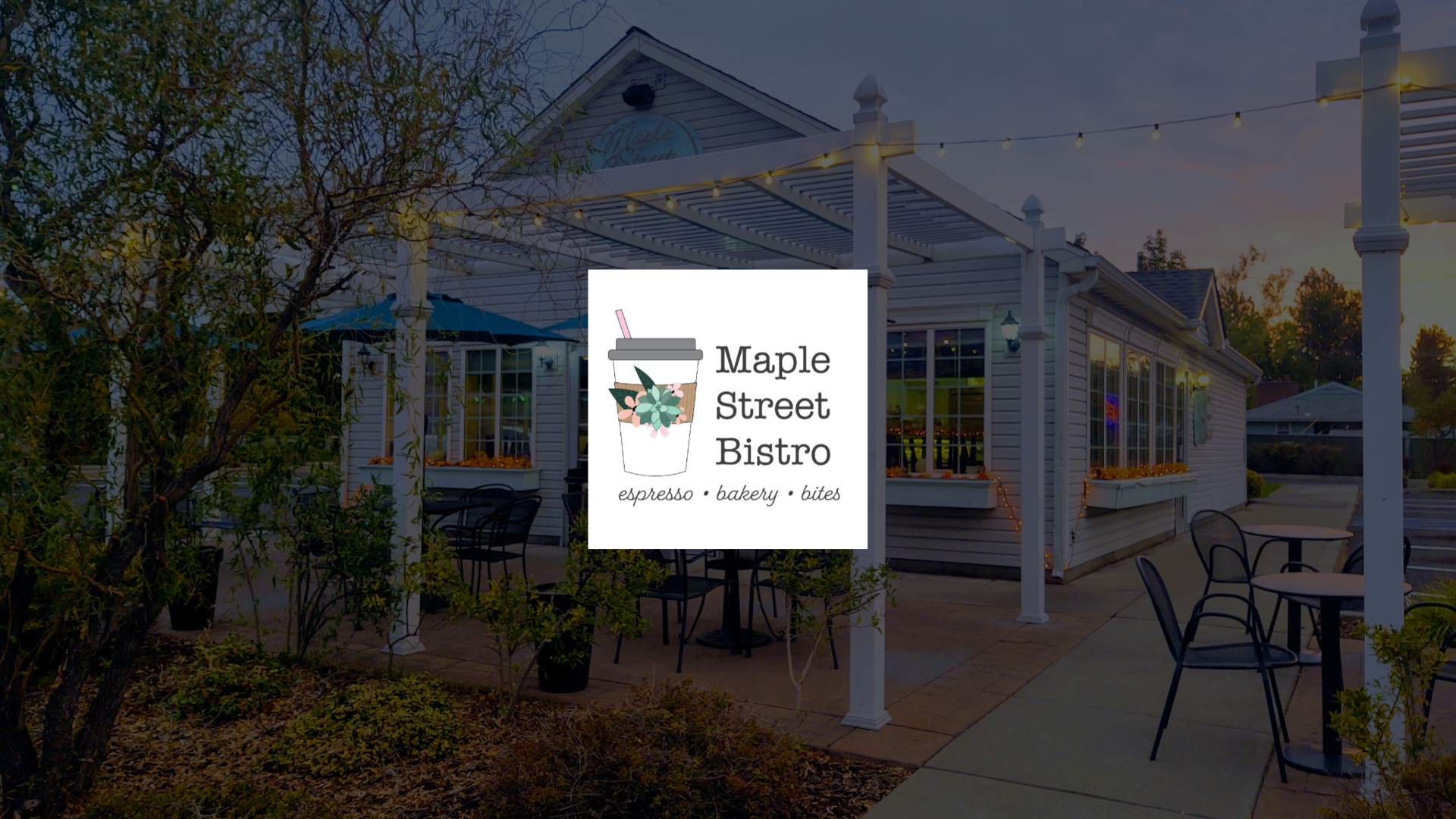 Maple Street Bistro's patio with outdoor seating