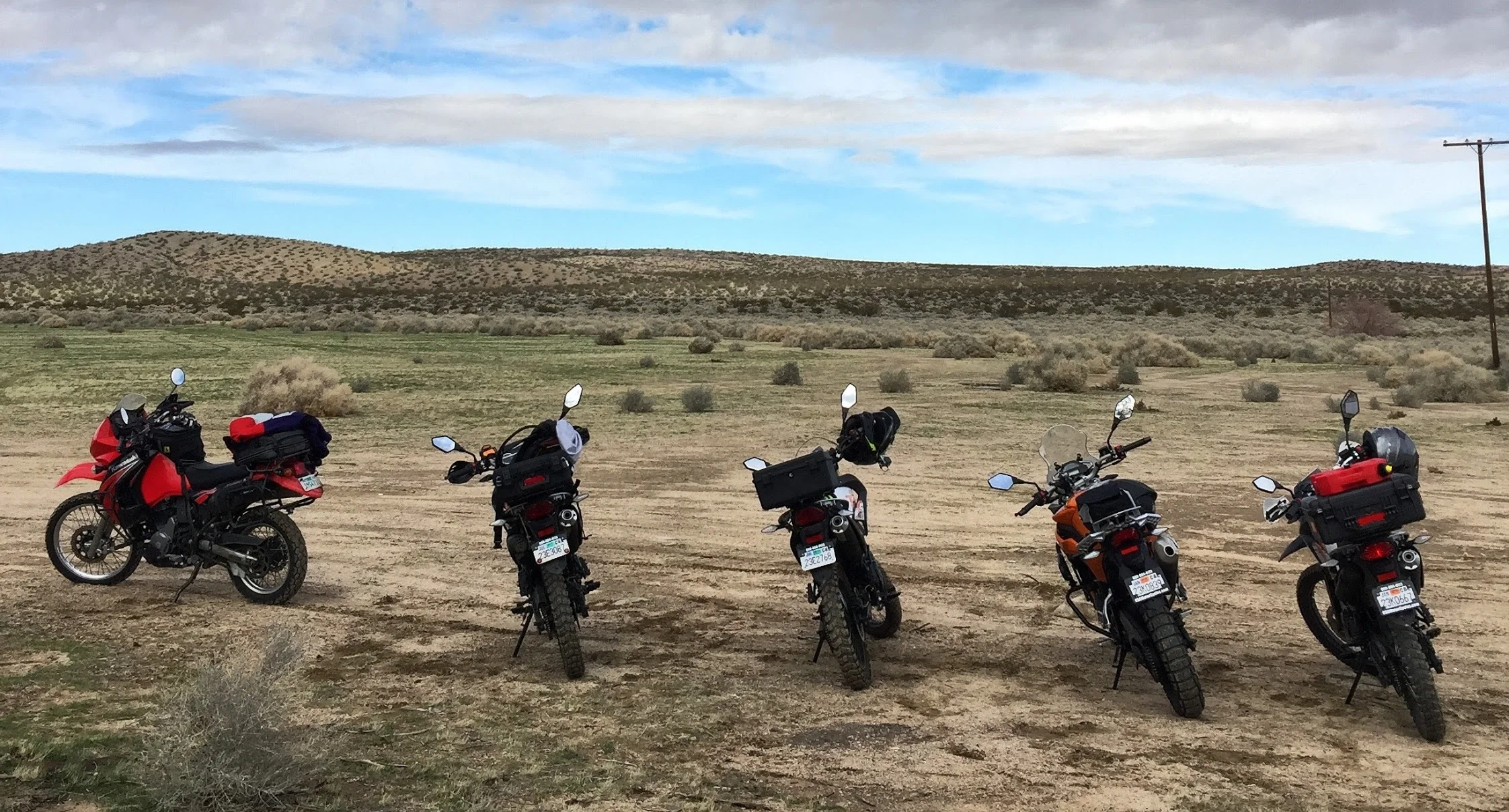 Chinese Dual Sports in the California High Desert