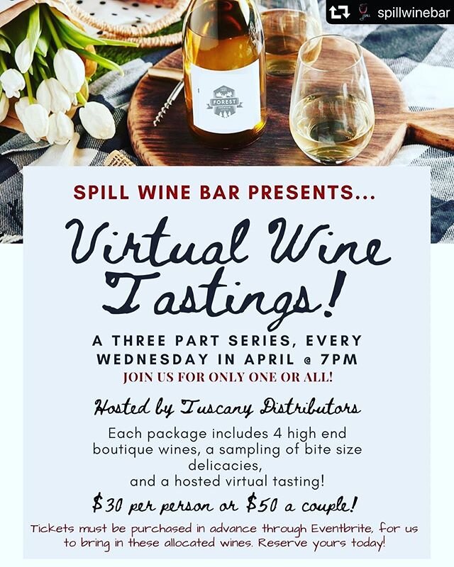 Join us this Wednesday for &ldquo;A Tour of Tuscany&rdquo; a Virtual Wine Tasting brought to you by Spill Wine Bar in Winter Springs!  Tickets can be purchased EventBrite - Spill Wine Bars Virtual Wine Tasting.
. .
#virtualwinetasting #tuscanydistrib