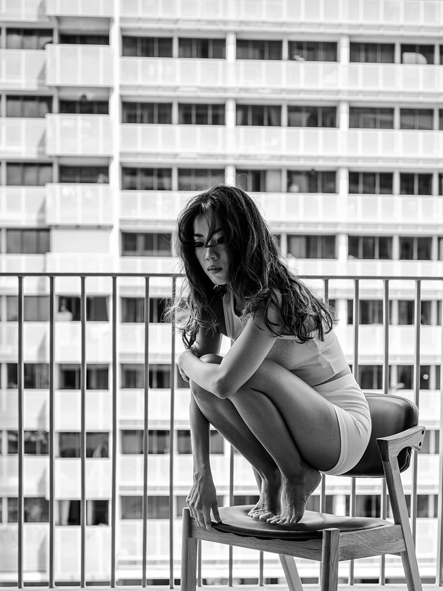 Balcony Balance Black and White