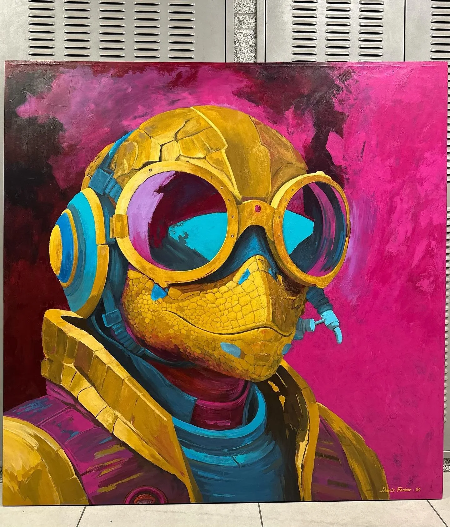 &ldquo;Kepler 452 Air Force&rdquo;, canvas 155/155, acrylic painting.