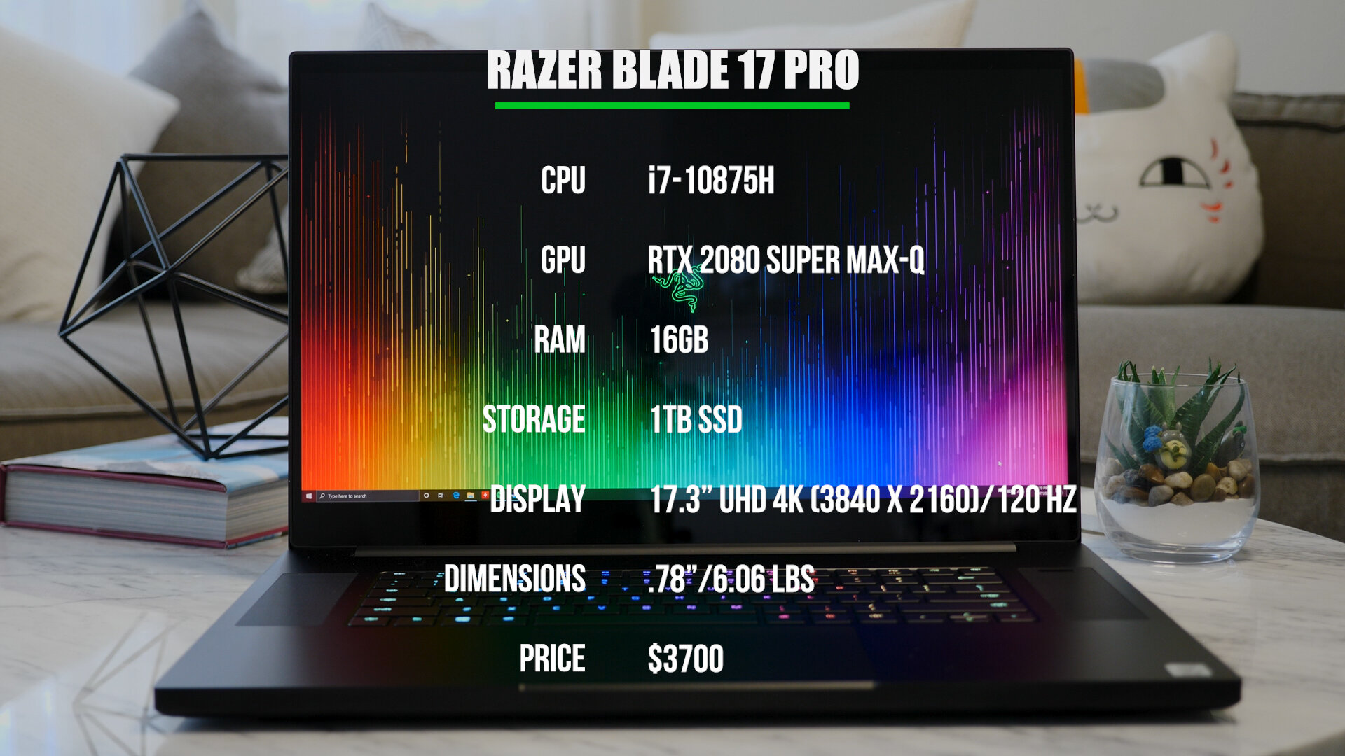 Razer Balde Pro 17 Honest Review - 4K 120 RTX Super Max-Q, i7-10875 = Worth $3799?? — GizmoSlip