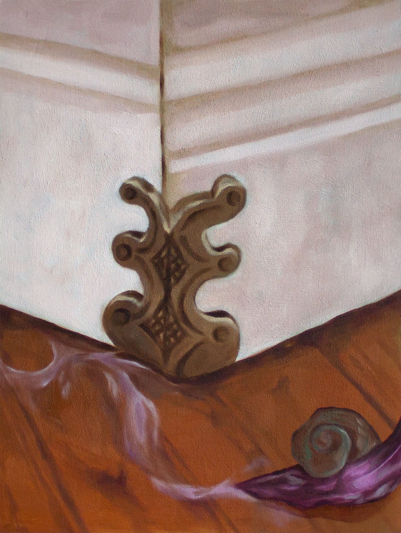 Corners 2025, Oil and Sand Medium on Panel 12×9 inches