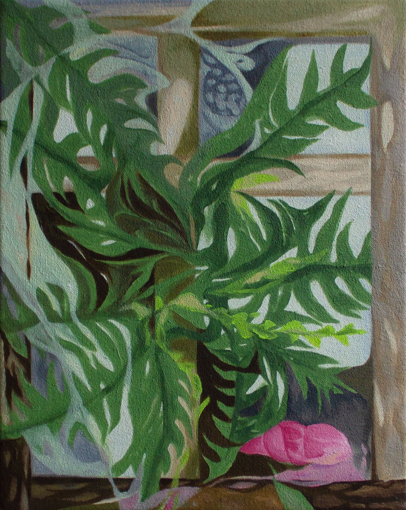 Slow Bloom 2025, Oil and Sand Medium on Canvas 10×8 inches