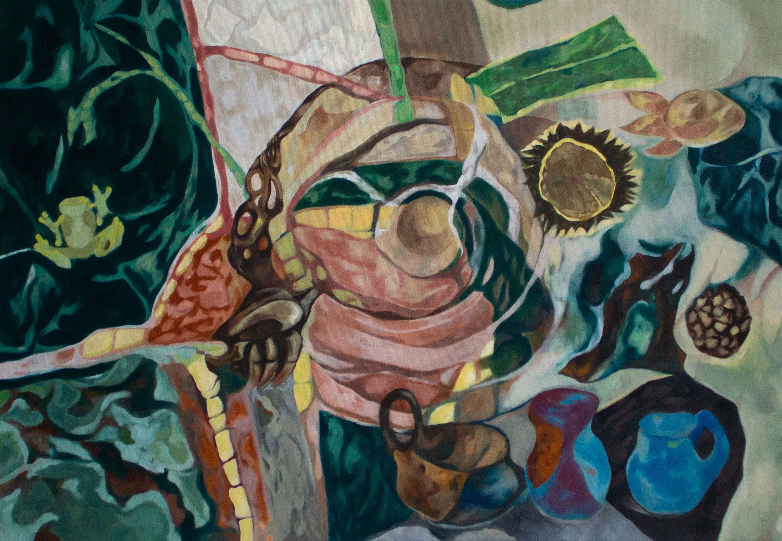  Scattered, Gathered   2026, Oil on Canvas  18”x26” 