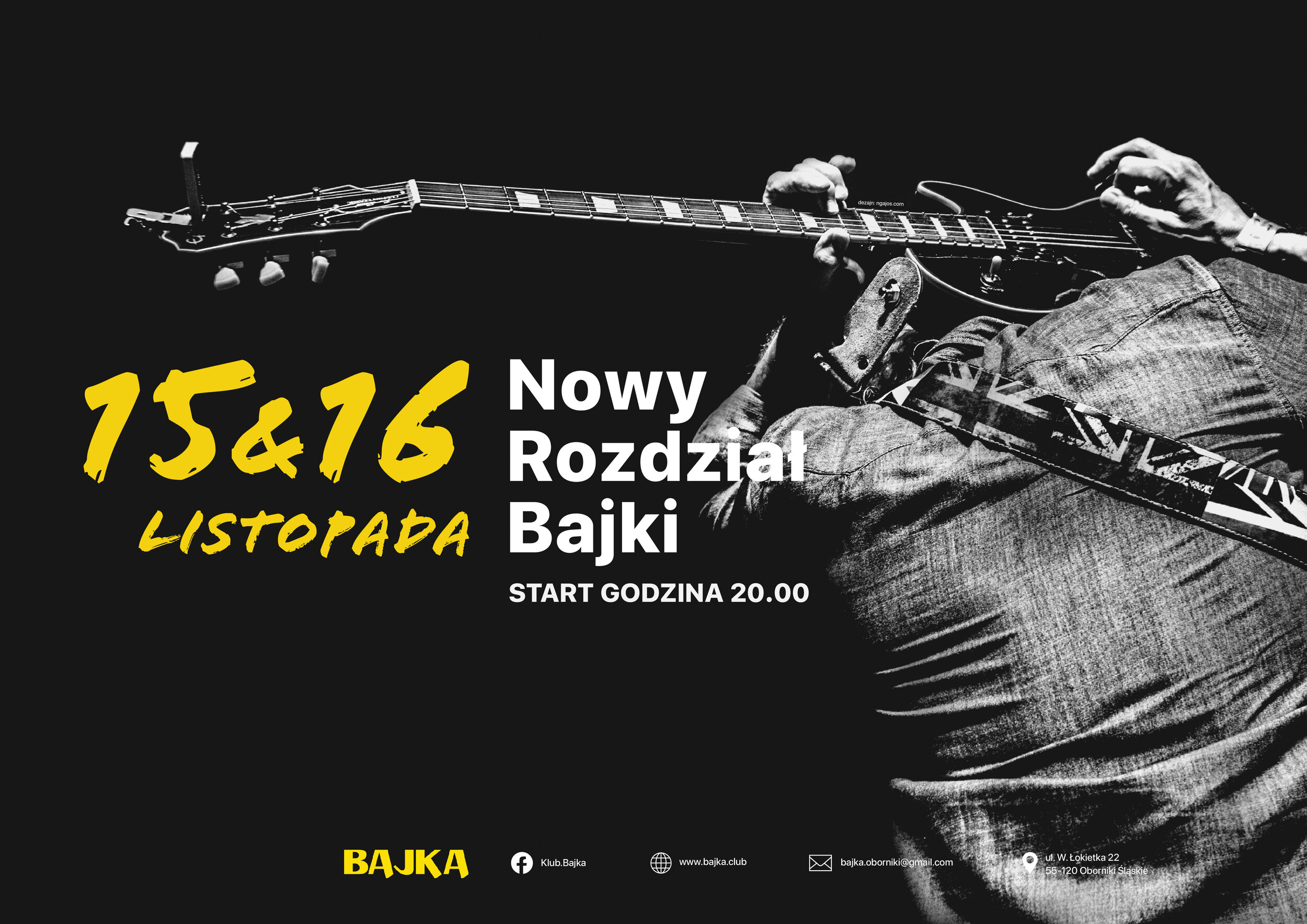 Bajka's opening event poster