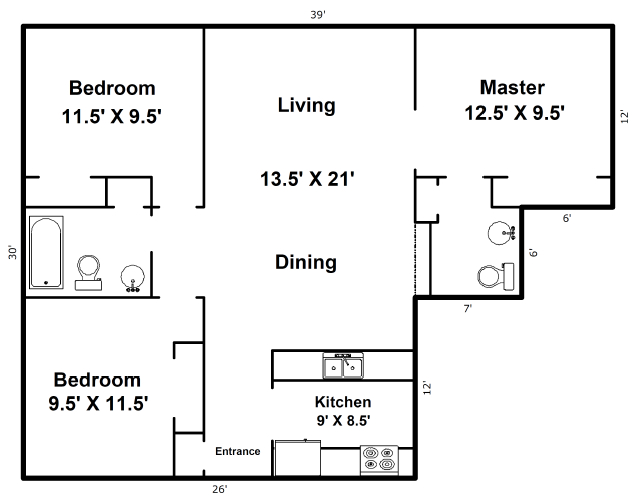 Hilldale LLC - 3 Bedroom Flat.PNG