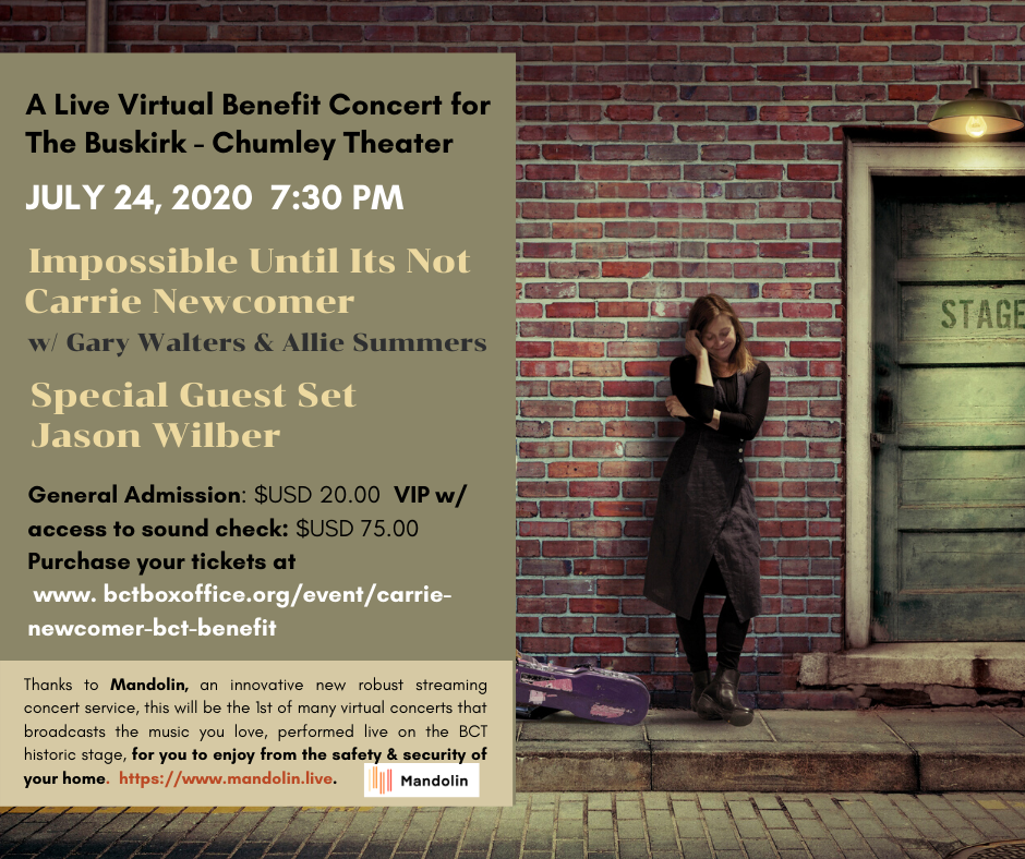 Carrie Newcomer Live Streamed From The BCT Theater - Presented by Mandolin
