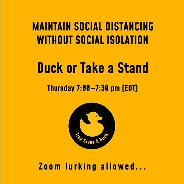 Serious and silly. 
Details to follow. .
. 
#positivemessages #spreadkindness #TGAD #igiveaduck #whogivesaduck #duckyou #kindness #neighbors #friends #communitybuilding #bekind #neighborhood #kindnessmatters #endsocialisolation #virtualmeetup #takeas