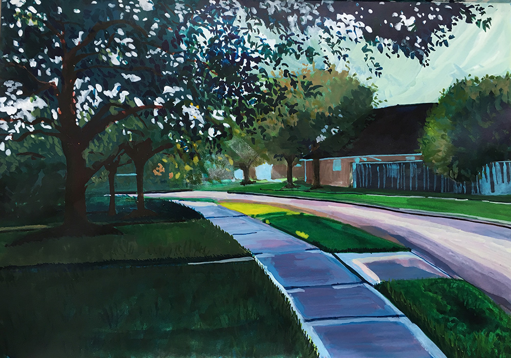 neighborhood morning walk
