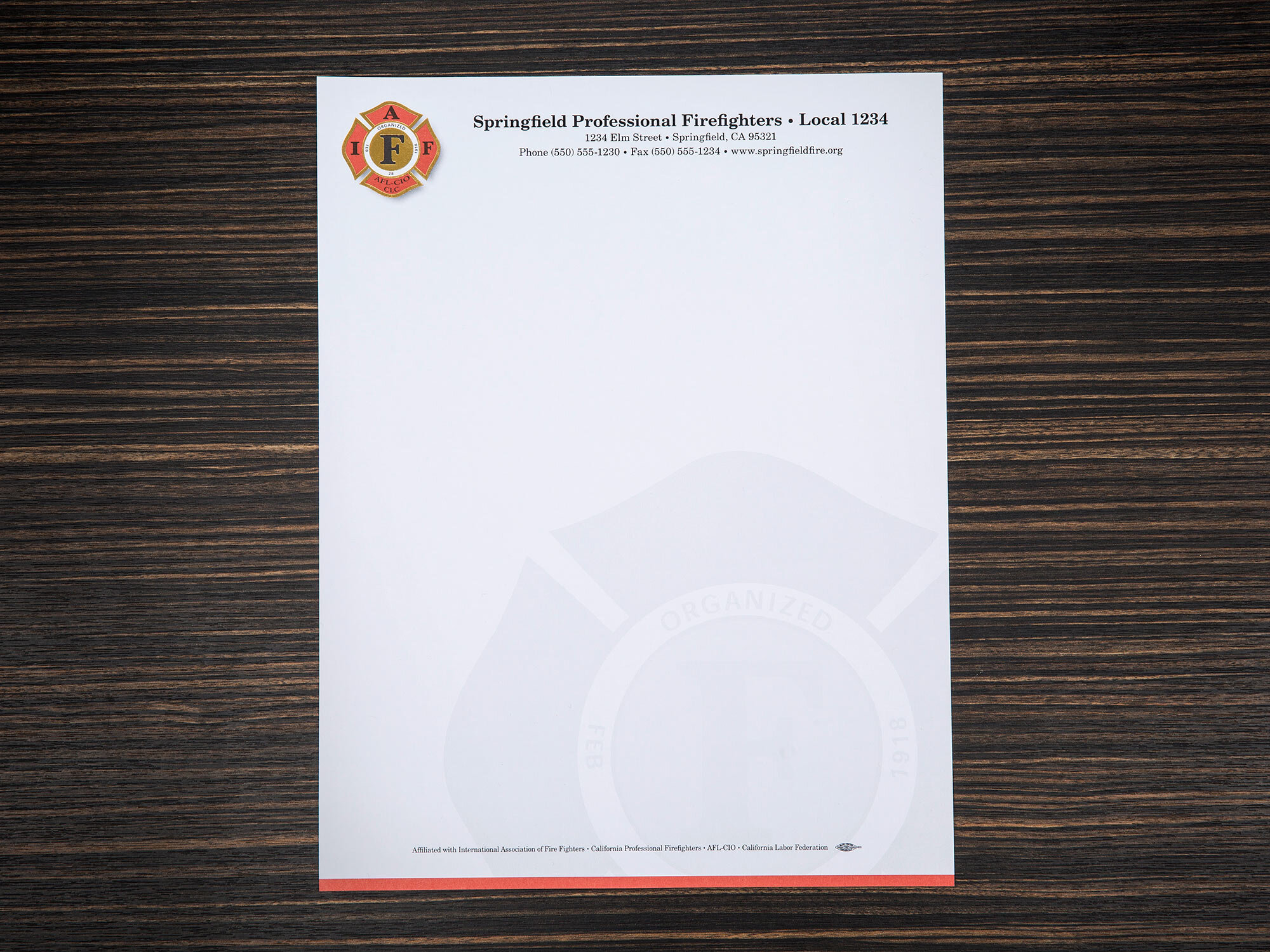 IAFF Letterhead