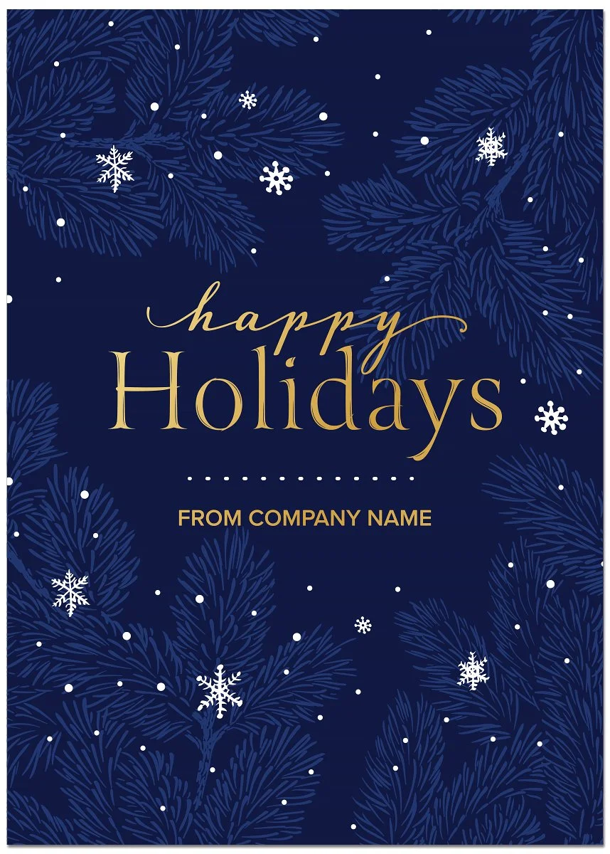 Order "Happy Holidays - Blue &amp; Gold"