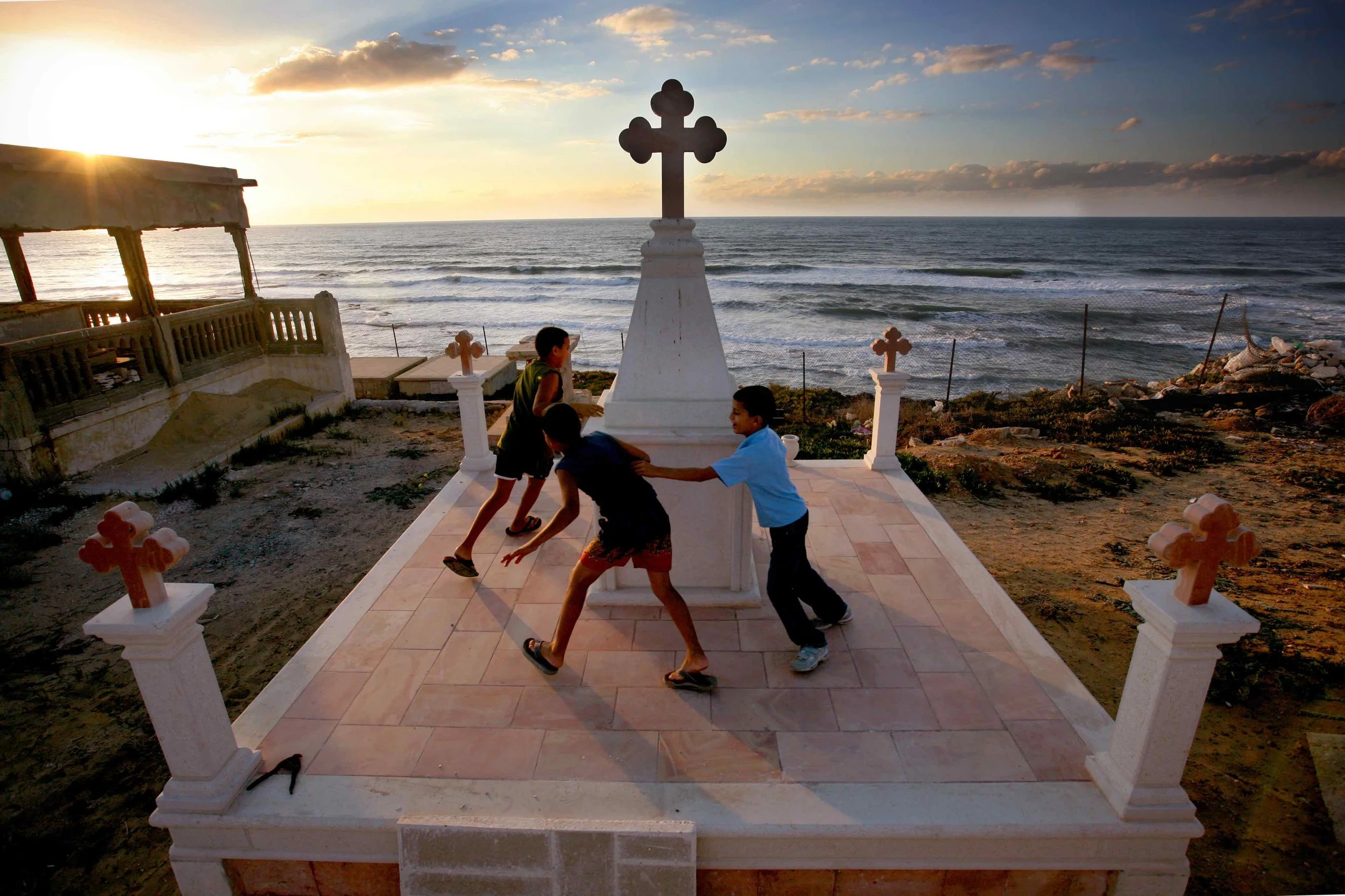 Children playing in the cemetery / Jaffa, Israel 2010