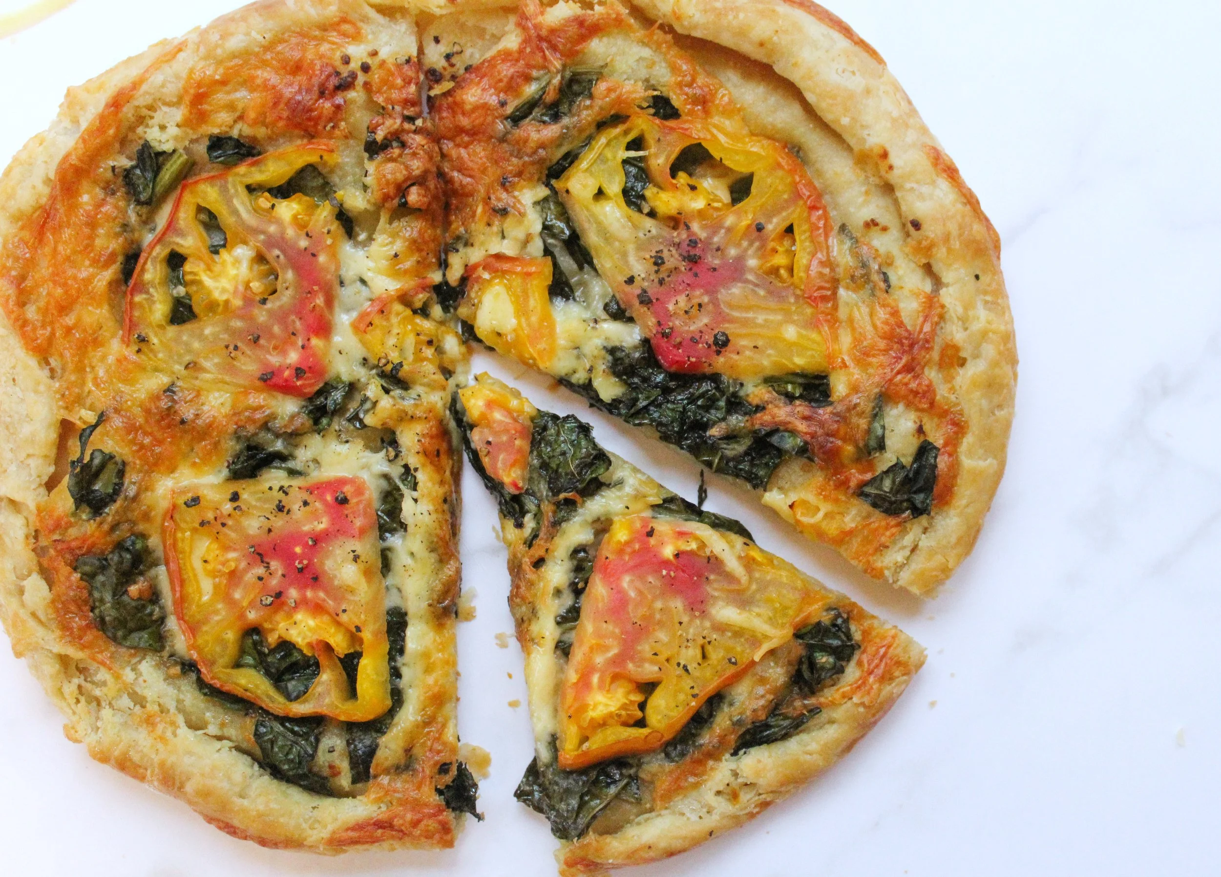 Heirloom Tomato and Kale Galette 