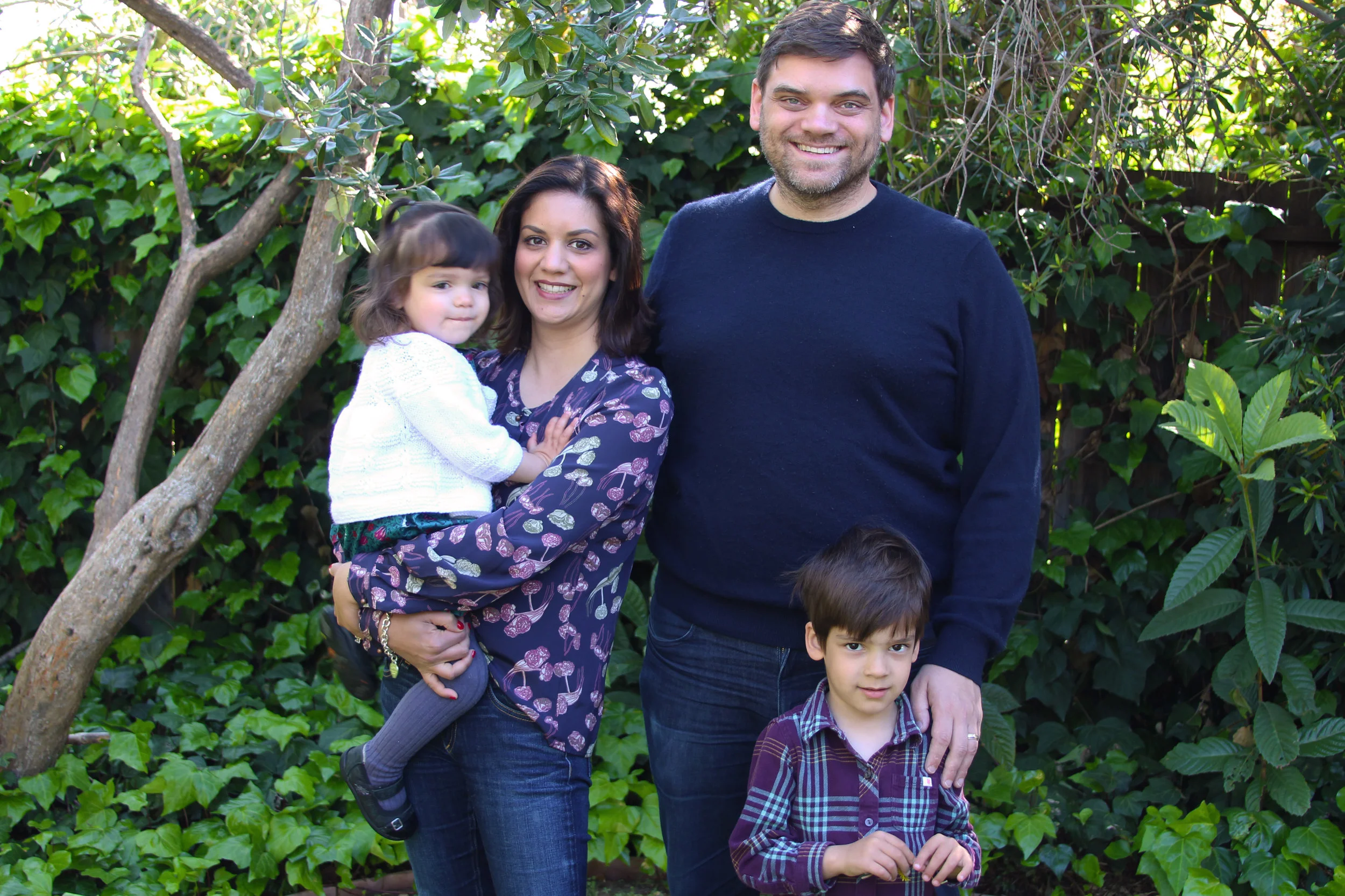 Reena with her husband Adam, daughter Chloe (2), and son Oliver (4)