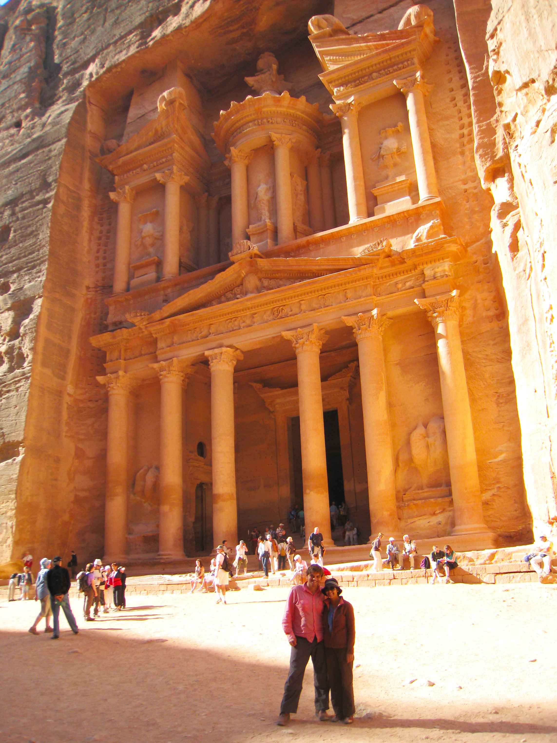 Exploring the pink sandstone temples of Petra, Jordan.