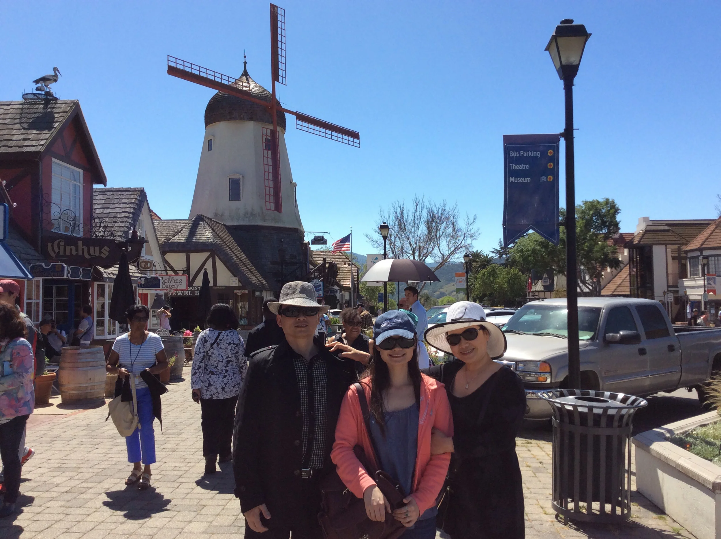 Simao and her parents in Solvang, CA