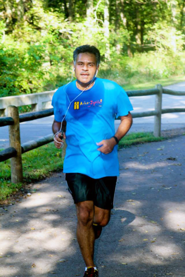 Venkatesh on a run