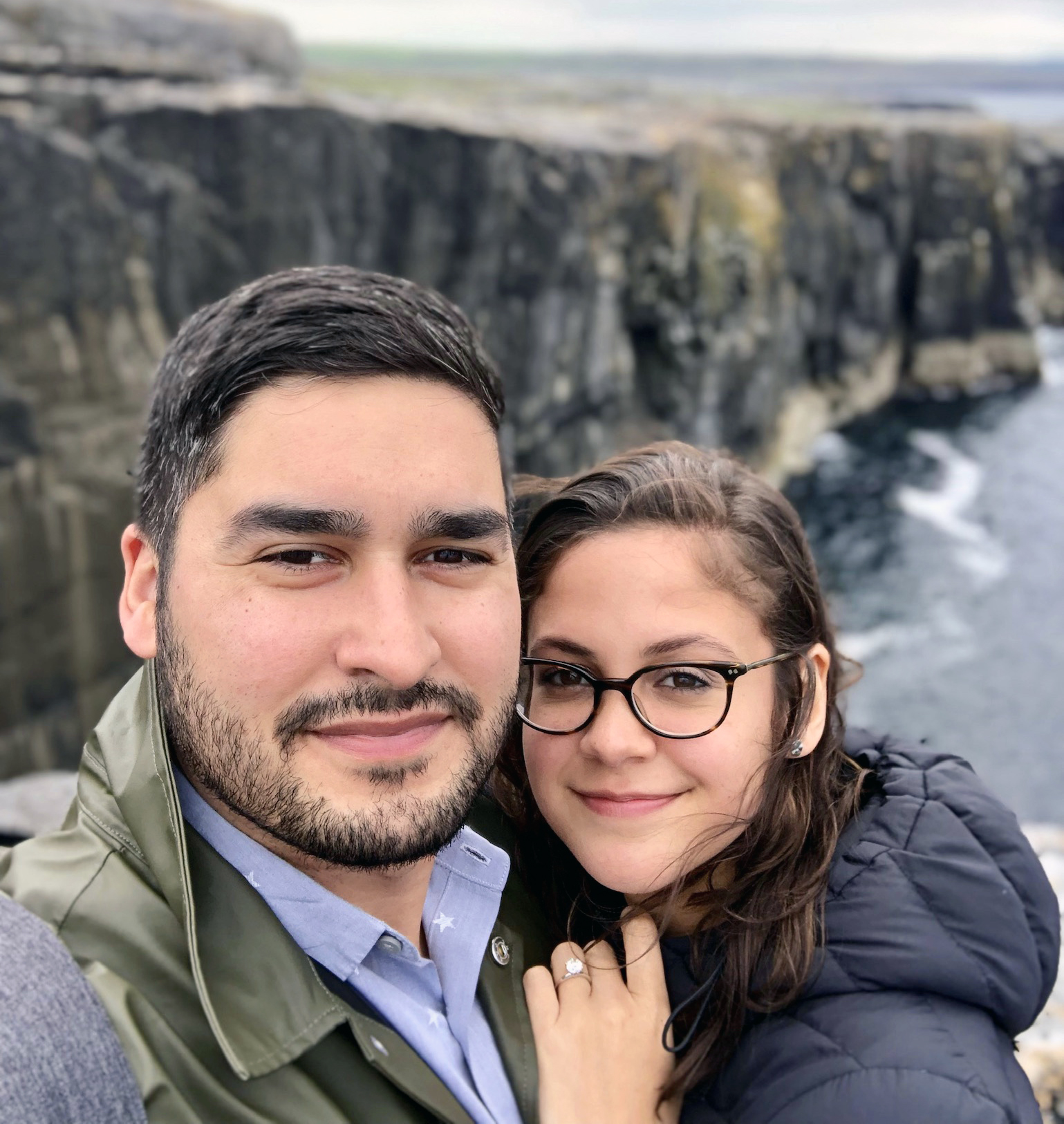 Cliffs of Moher in Ireland, where Andrea and Mike got engaged May 2019.