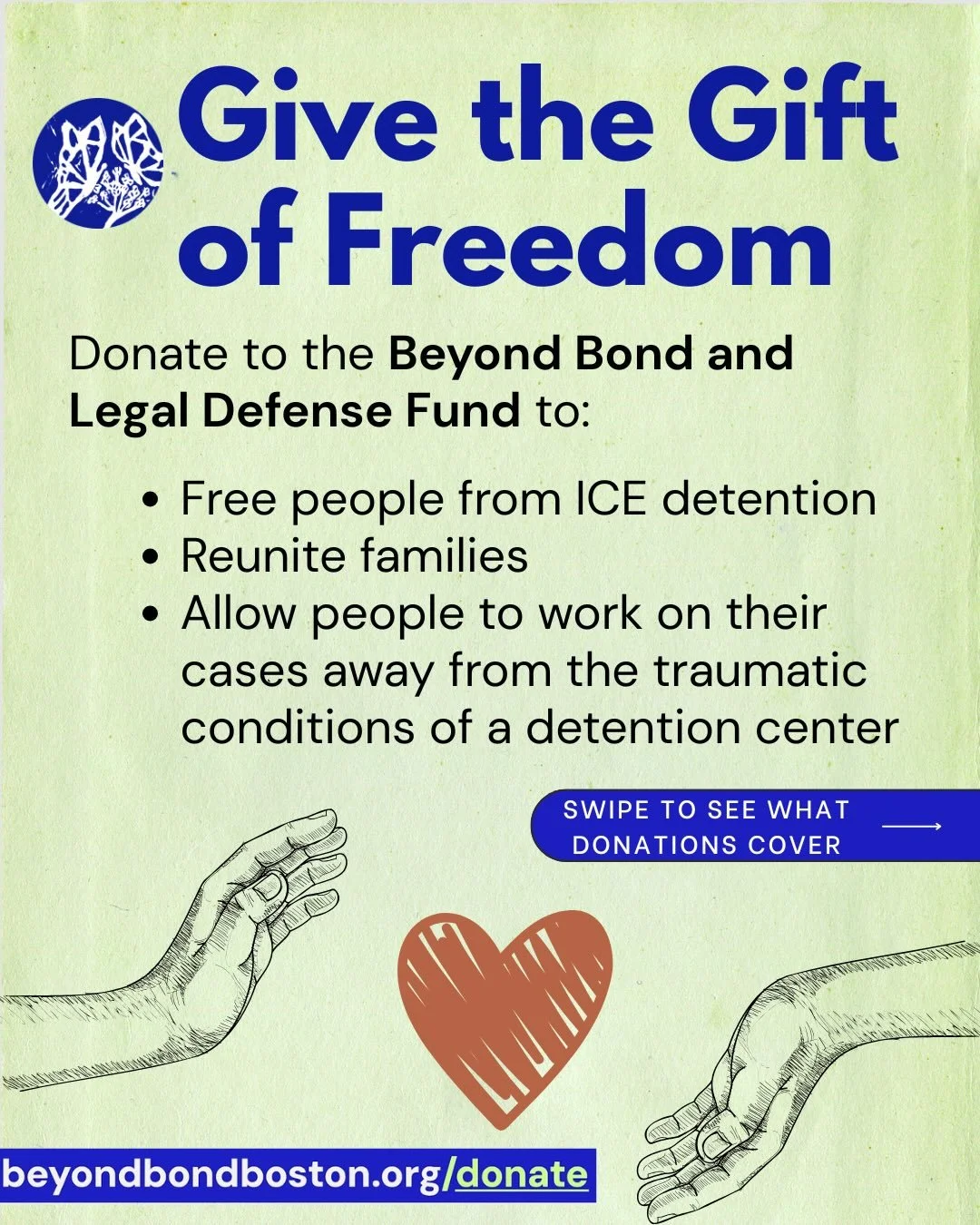 Since May, the BBLDF has freed 75 people from ICE jail! And yet, our neighbors are still being snatched off the streets, separated from their families, and locked up in detention. Our hotlines are experiencing a huge increase in volume, and our bond 