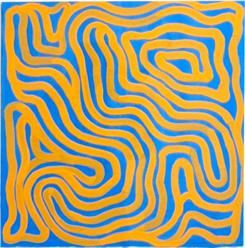 Orange and Blue Wavy Lines