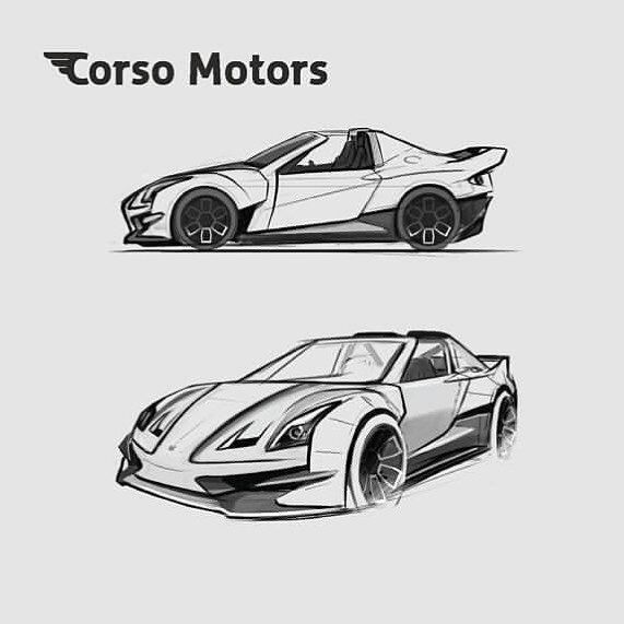 Way back Wednesday: In 2017 we were working on exterior development of our 2-seat, 4 wheeled sports car that used a 300+hp turbo 4-cylinder in a mid-engine RWD layout. 
&bull;
#corsoconcepts #corsokitcar #kitcar #sportscar #cardesign #supercarlifesty