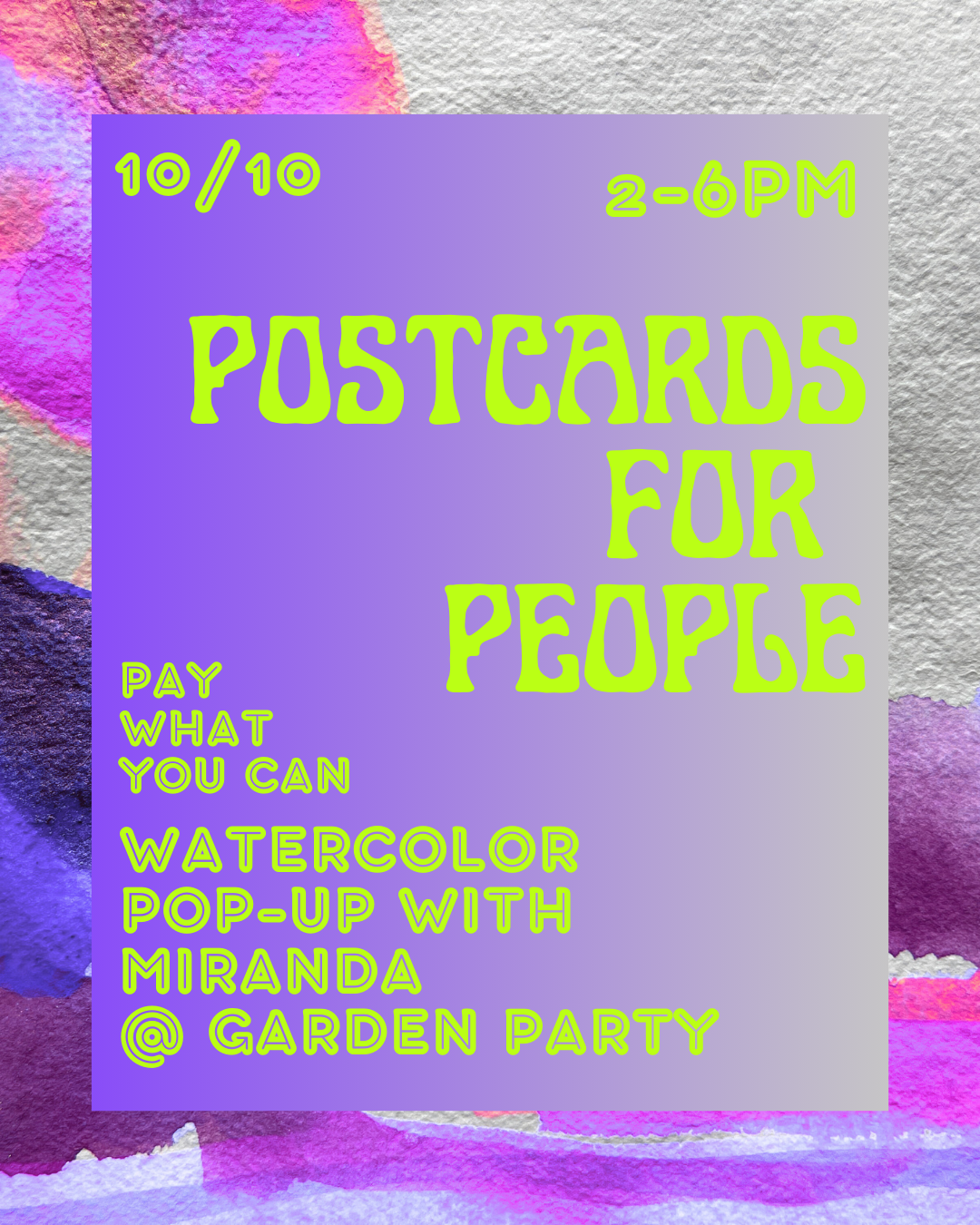 Postcards for People at Garden Party