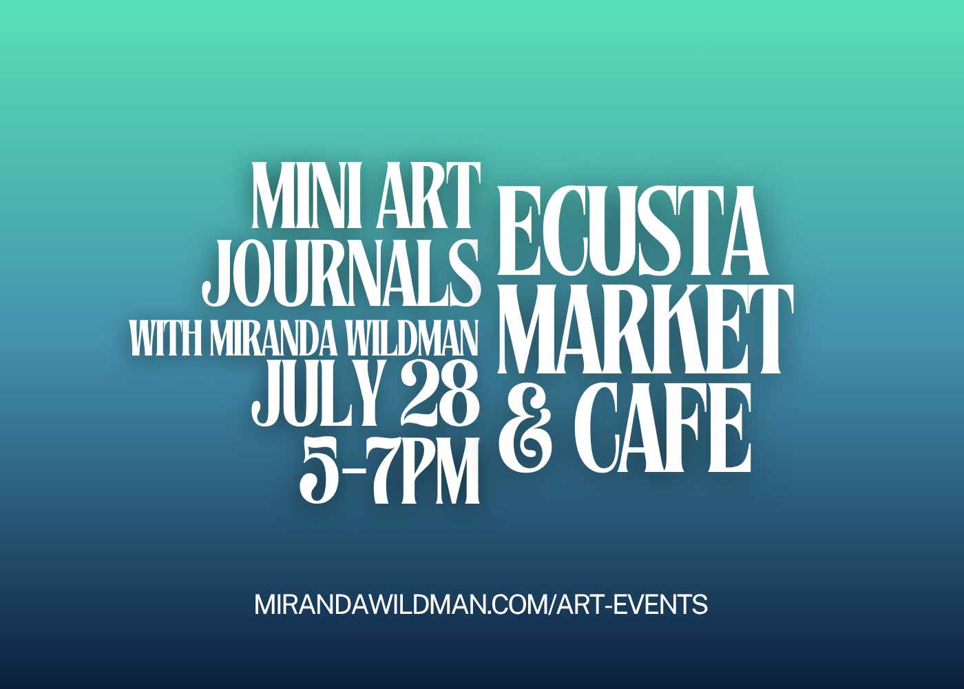 Mini Mini Art Journals at Ecusta Market &amp; Cafe   