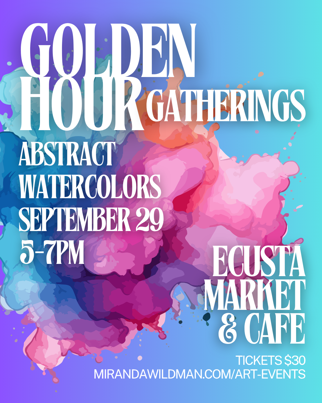 Abstract Watercolors Ecusta Market & Cafe