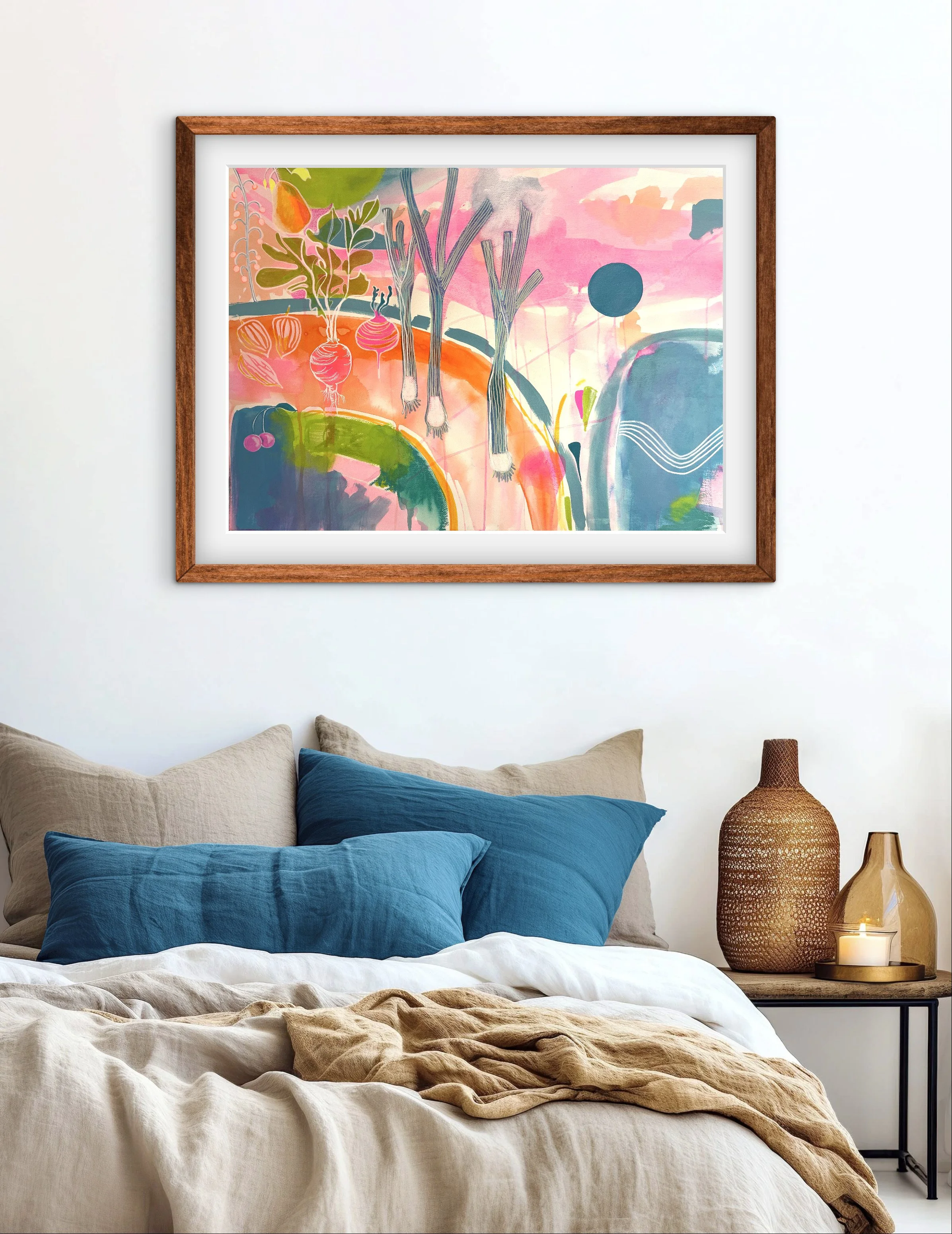 Staged “Sharing the Harvest” Original Artwork by Miranda Wildman.JPG