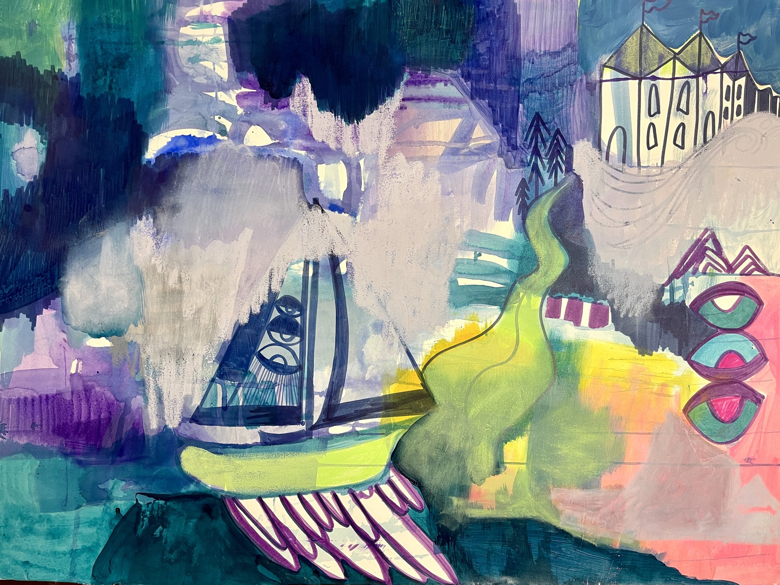 “Sky Sailing” Original Artwork by Miranda Wildman