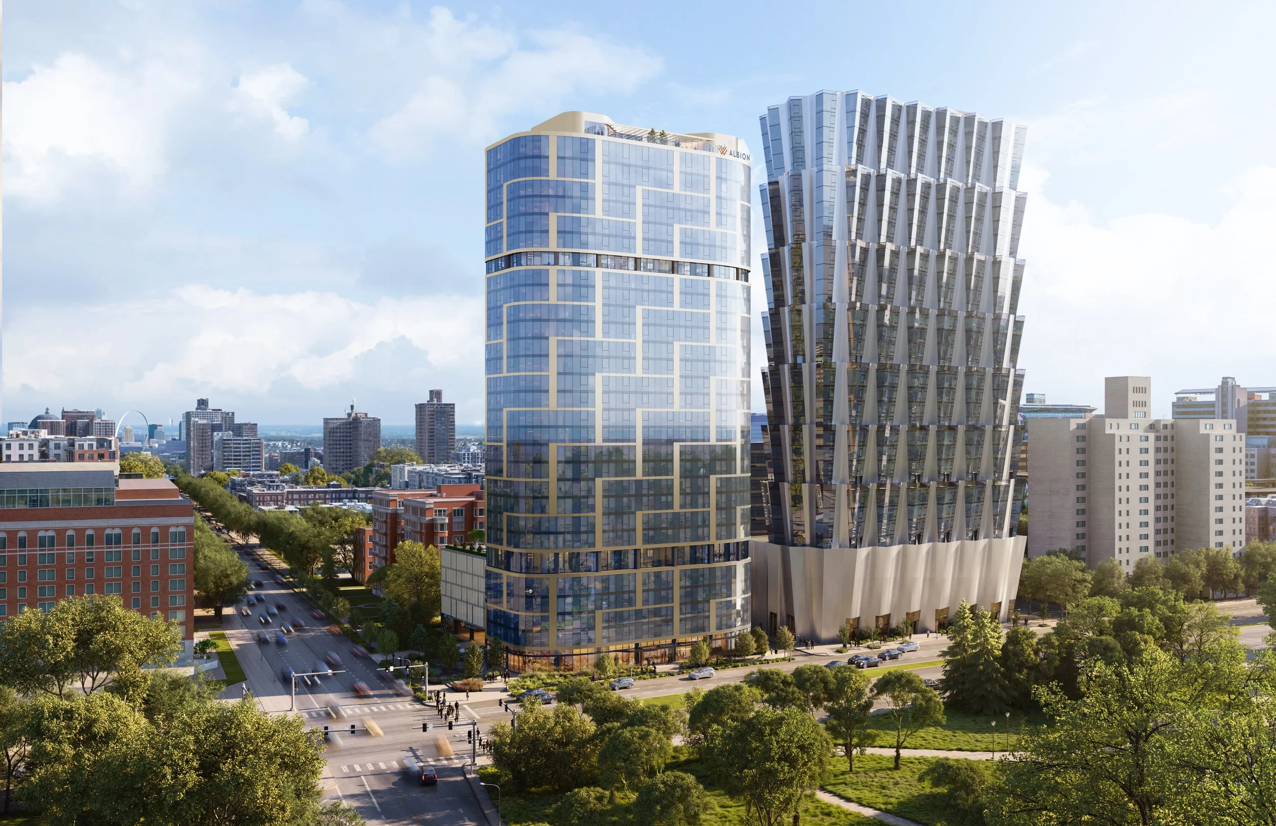  CLIENT: Albion Residential  LOCATION: St. Louis, MO  AREA: 406,000 ft²  UNITS: 305  Completed with Lamar Johnson Collaborative 