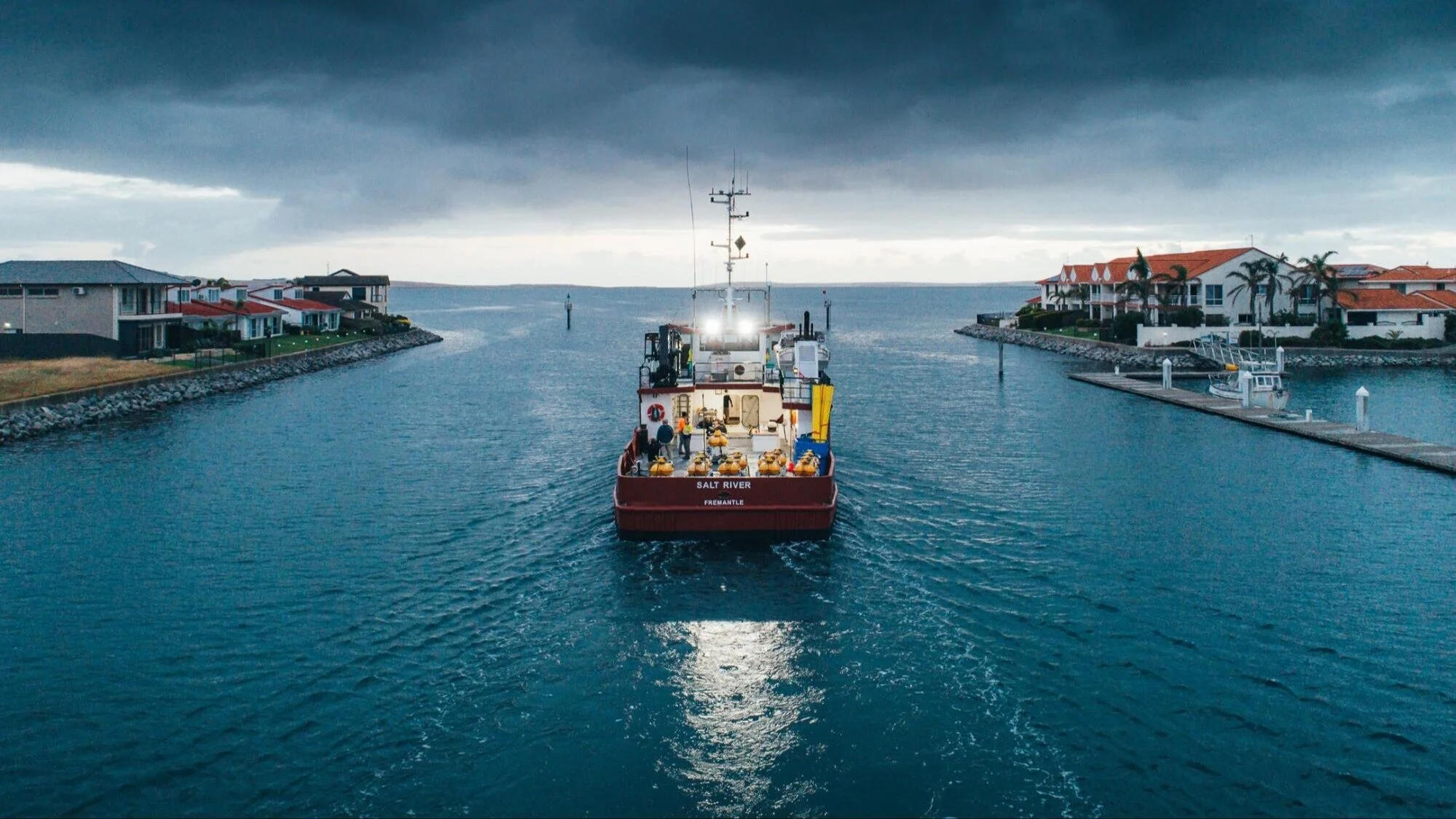 A modern scientific voyage with a diverse team and NCRIS-enabled magnetotelluric (MT) earth imaging kit on board the vessel Salt River. Image:  Robert Lang Photography