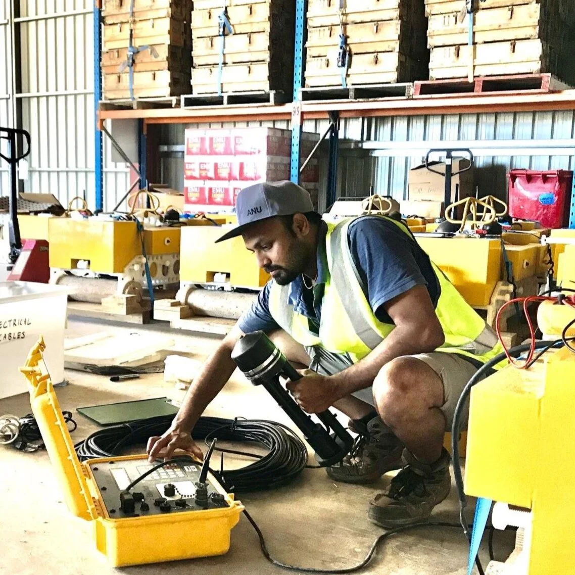 Preparing to image Macquarie Ridge