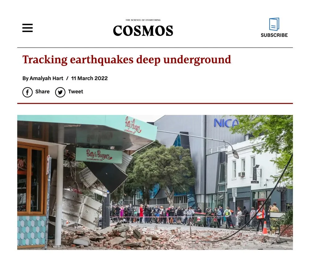 Tracking earthquakes deep underground