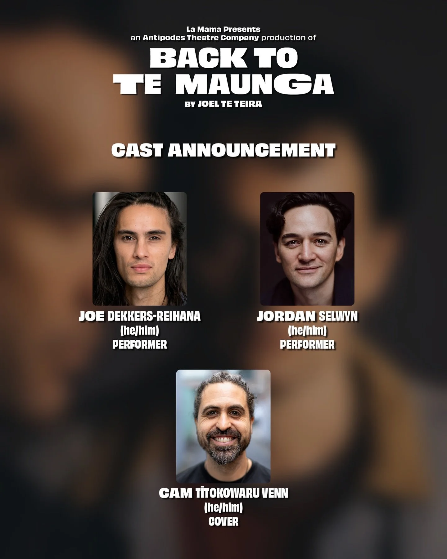 ⛰️⛰️ CAST ANNOUNCEMENT ⛰️⛰️

Friendship, grief and forgiveness collide against the backdrop of a hunters cabin in rural Aotearoa, New Zealand.

Tāne &amp; Isaac return to a cabin from their youth on the anniversary of their best friend&rsquo;s passin